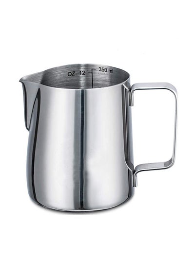 Buy Stainless Steel Milk Frothing Pitcher Silver 350ml in Saudi Arabia