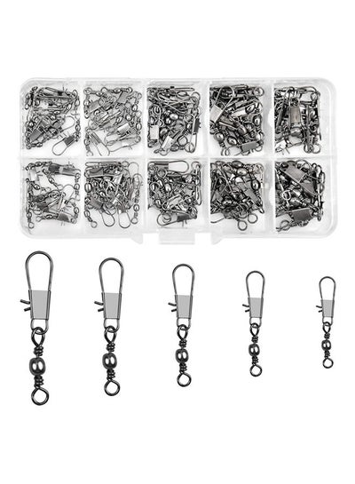 Fishing Swivel Snaps Kit, Ball Bearing Swivels Fishing Tackle With Safety  Interlock Snaps, Fishing Rolling Barrel Swivels For Saltwater Freshwater  Fishing 13 x 6 x 2cm price in Egypt, Noon Egypt