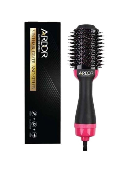 Buy Professional One Step Hair Dryer & Volumizer Black/ Pink in UAE