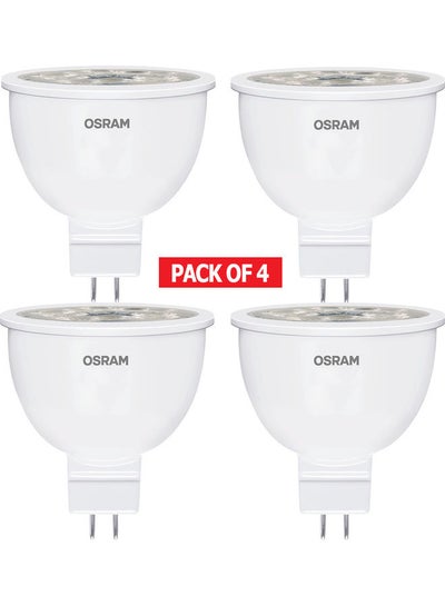 اشتري 4-Piece Mr16 Spotlight 5.5W 6500Kl 220V Gu5.3 Led أبيض مبهج في الامارات