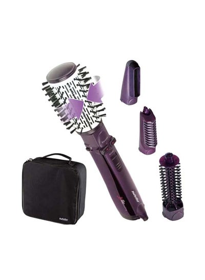 Buy Babyliss Brushing 1000 Air Brush 2736SDE With 4 Attachments Purple in Egypt