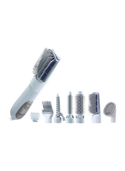 اشتري 8 attachments 650W Versatile Hair Styler, 3 Speed Settings, Soft Pouch White في الامارات