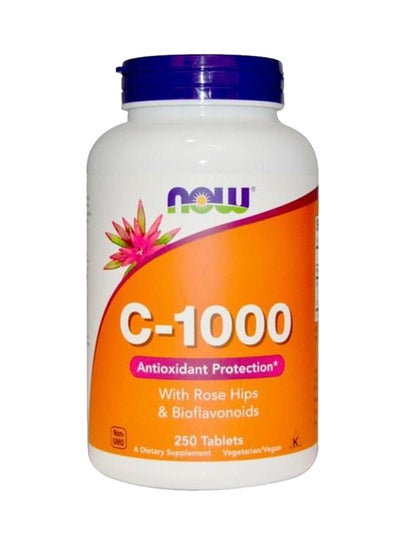 اشتري عبوة أقراص فيتامين C-1000 ممتدة المفعول بنكهة ثمرة الورد - عبوة من 250 قرص في الامارات
