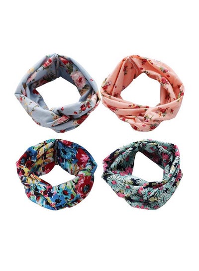 Buy 4-Piece Criss Cross Hair Band Multicolor 46x7.6x0.7centimeter in Saudi Arabia