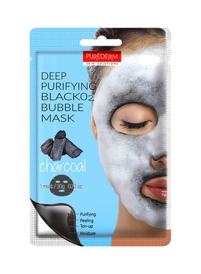 Buy Deep Purifying Black O2 Bubble Face Mask - Charcoal 20g in UAE