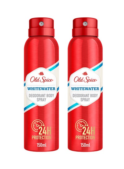 Buy Pack Of 2 White Water Deodorant Body Spray 150ml in UAE