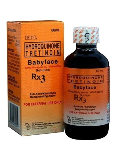 Buy Babyface Hydroquinone Tretinoin Solution Clear 60ml in Saudi Arabia