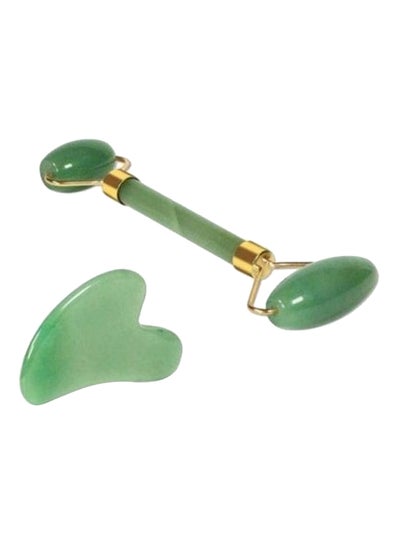 Buy Jade Roller Massager With Facial Tool Set Green in Egypt