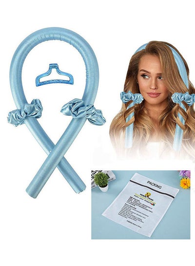 Buy Heatless Curler Headband Set For Long Hair Blue in UAE