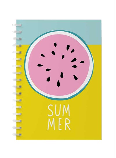 اشتري دفتر ملاحظات بسلك حلزوني للمدرسة أو تدوين ملاحظات العمل يحتوي على 60 ورقة بتصميم بطيخ صيفي متعدد الألوان في السعودية