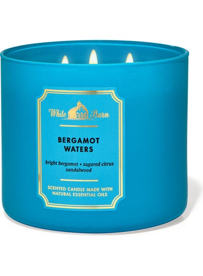 Buy Bergamot Waters 3-Wick Candle White in Saudi Arabia