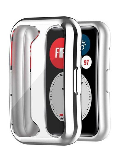 اشتري Huawei Fit Protective Case Compatible Flexible Tpu Case Soft Frame Shock Resistant Silver في مصر