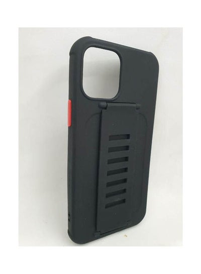 Buy IPhone 12/12 Pro Liquid Silicone TPU Case Full Protection & Hand Strap Back Black in Egypt