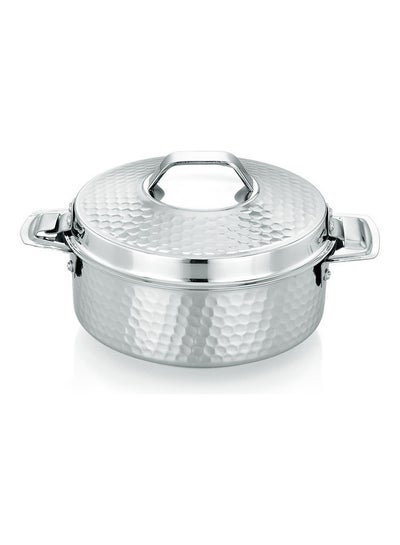 Buy Hammered Double Wall SS Hot Pot Silver in Saudi Arabia