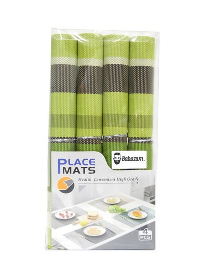 Buy 4-Piece Durable Non-Slip PVC Placemats for Dining Table Multicolour 45 x 30cm in UAE