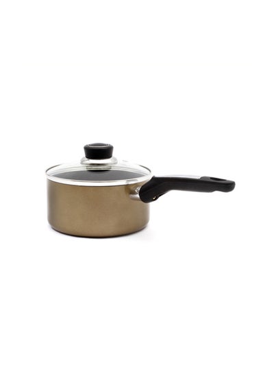 Buy Sauce Pan With Lid Brown 20cm in UAE