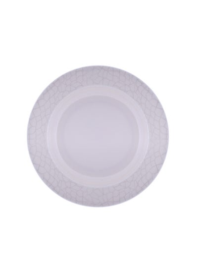 Buy Melamine Dinner Plate White Pearl 8inch in UAE