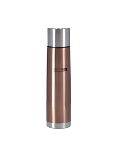 Buy Stainless Steel Vacuum Bottle Brown/Silver 1Liters in Saudi Arabia