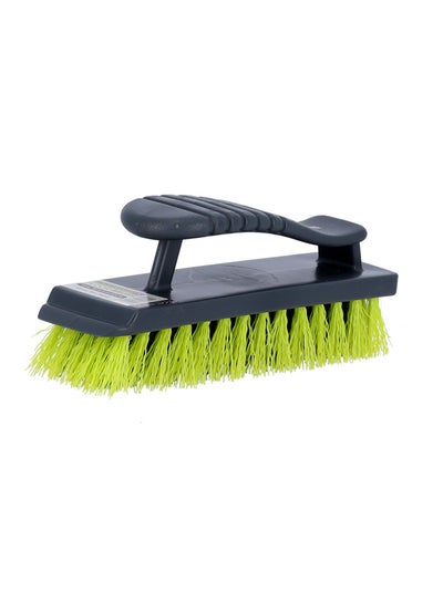 Buy Floor Dish Brush Green/Black 18.5x5.5x7.8cm in UAE