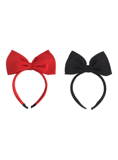 Buy 2 -Piece Cartoon Headbands Red/Black 22x18cm in UAE