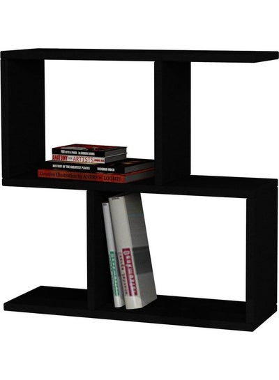 اشتري Double Layer Storage Box Bedside Table Black 60x60x20cm في مصر