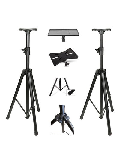 Buy Pack of 2 Multi-Functional Tripod with Mounting Bracket and Rack Tray Black in UAE