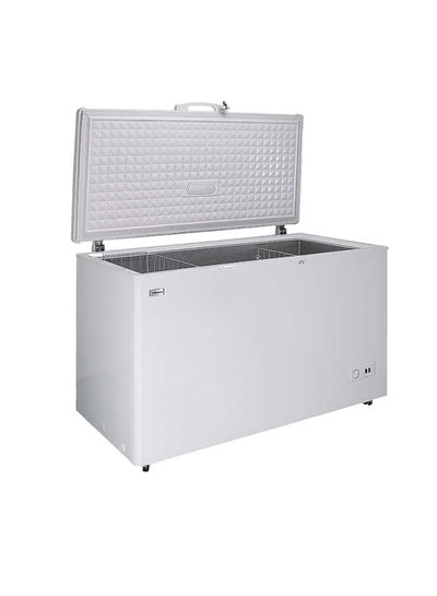 Buy Single Door Freezer Aluminum Inside Tropical Outside Conderser 420 L 220 W NCF445 White in UAE