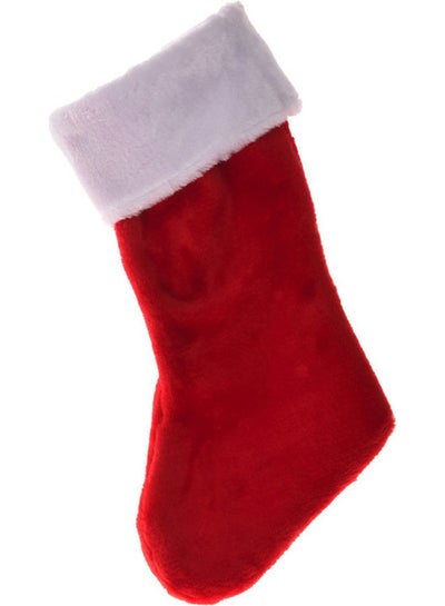 Buy Plush Deluxe Stocking Red/White 24cm in UAE