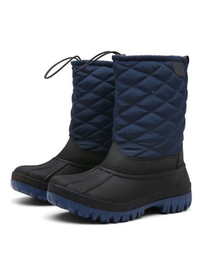 Buy Waterproof Medium Tube Snow Casual Boots Blue/Black in UAE