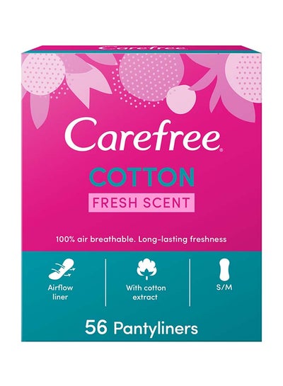 Buy Cotton Extract Fresh Scented Panty Liner 56 Sheets in Saudi Arabia