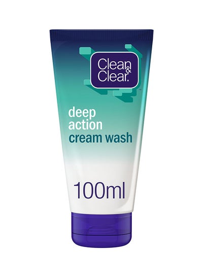 Buy CLEAN & CLEAR, Facial Cream Wash, Deep Action, 100ml in Egypt