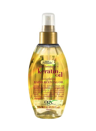 Buy Hair Oil, Anti-Breakage+ Keratin Oil, Rapid Reviving, Spray - Yellow 118ml in Egypt