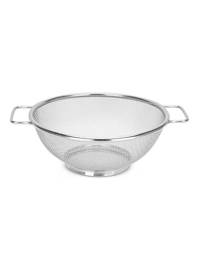 Buy Round Strainer With Handle Silver 22cm in UAE