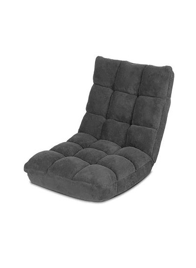 Buy Floor Chair Foldable Lounger Black in Saudi Arabia