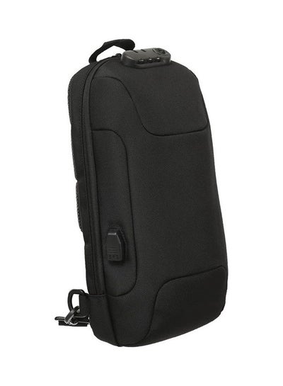 Buy Leather Shoulder Bag With Border Security Skeleton And Anti-Theft Design Black in Egypt