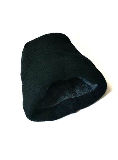 اشتري Wool Winter Baded Ice Cap Beanie Black في مصر