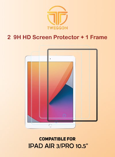 Buy 2-Piece 9H HD Screen Protector For iPad Air 3/Pro 10.5" Clear in UAE
