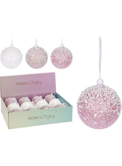 Buy 1-Piece Christmas Decoration Glitter Ball Multicolour 80ml in UAE