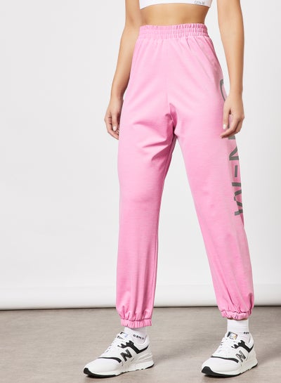Buy Logo Elasticated Joggers Pink in Egypt