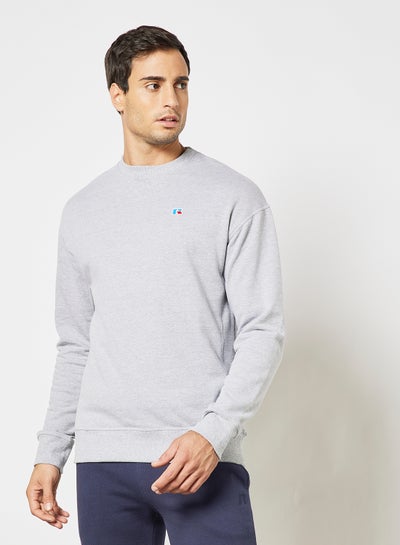 Buy Embroidered Logo Sweatshirt Grey in UAE