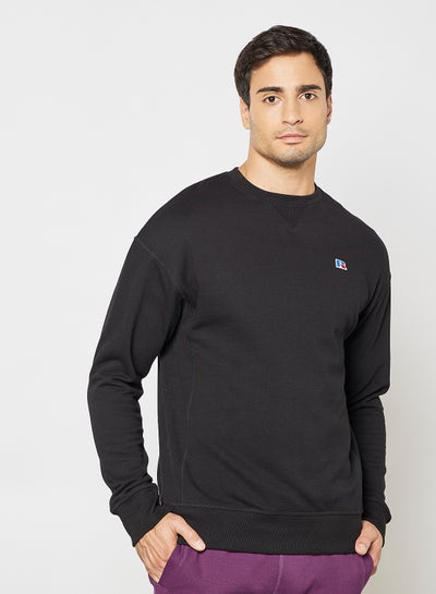 Buy Embroidered Logo Sweatshirt Black in Saudi Arabia