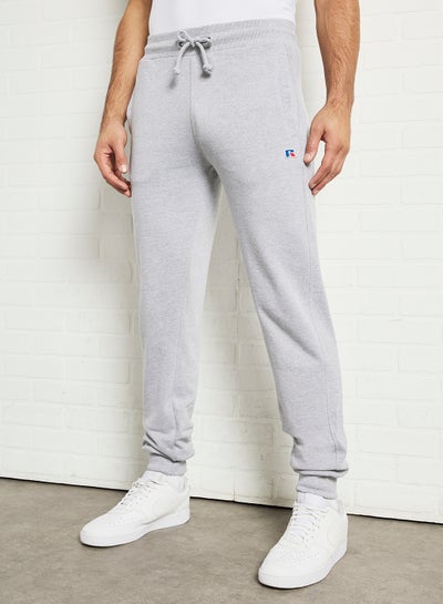 Buy Embroidered Logo Sweatpants Grey in UAE