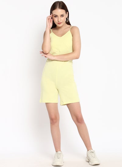 Buy Casual Slip Jumpsuit Yellow in UAE