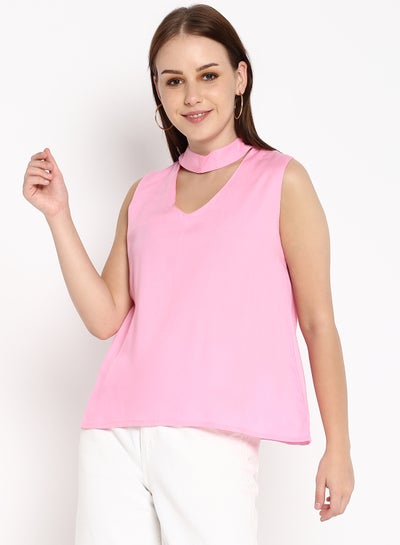 Buy Women's Slim Fit Top Pink in UAE