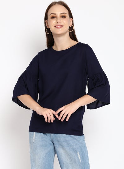 Buy Women's Regular Fit Top Navy Blue in UAE