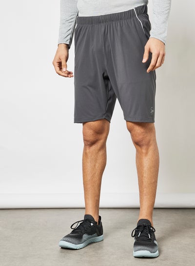 Buy Knit Piping Shorts Grey in UAE