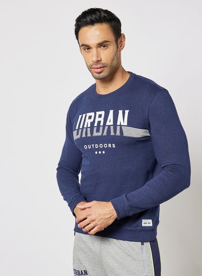 Buy Regular Fit Sweatshirt Blue in UAE