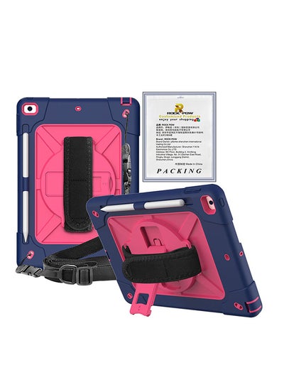 Buy Protective Case Cover for Apple iPad 10.2 inch（2021/2020/2019) Generation Navy Blue/Rose in UAE