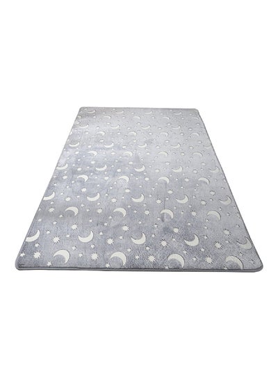 Buy Luminous Plush Fluffy Floor Carpet Combination Grey 140 X 200cm in Saudi Arabia