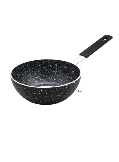 Buy Premium Non-Stick Ceramic Sauce Pan Black 14.0cm in UAE